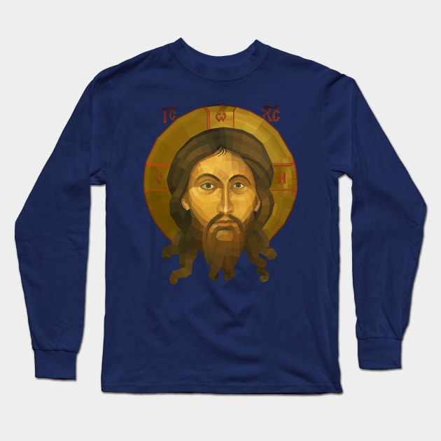 Mandilion Christ Icon Long Sleeve T-Shirt by Ricardo77